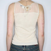 Beige Silk Blouse (S-M)