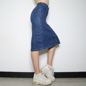 Cargo Denim Midi Skirt (XS-S)