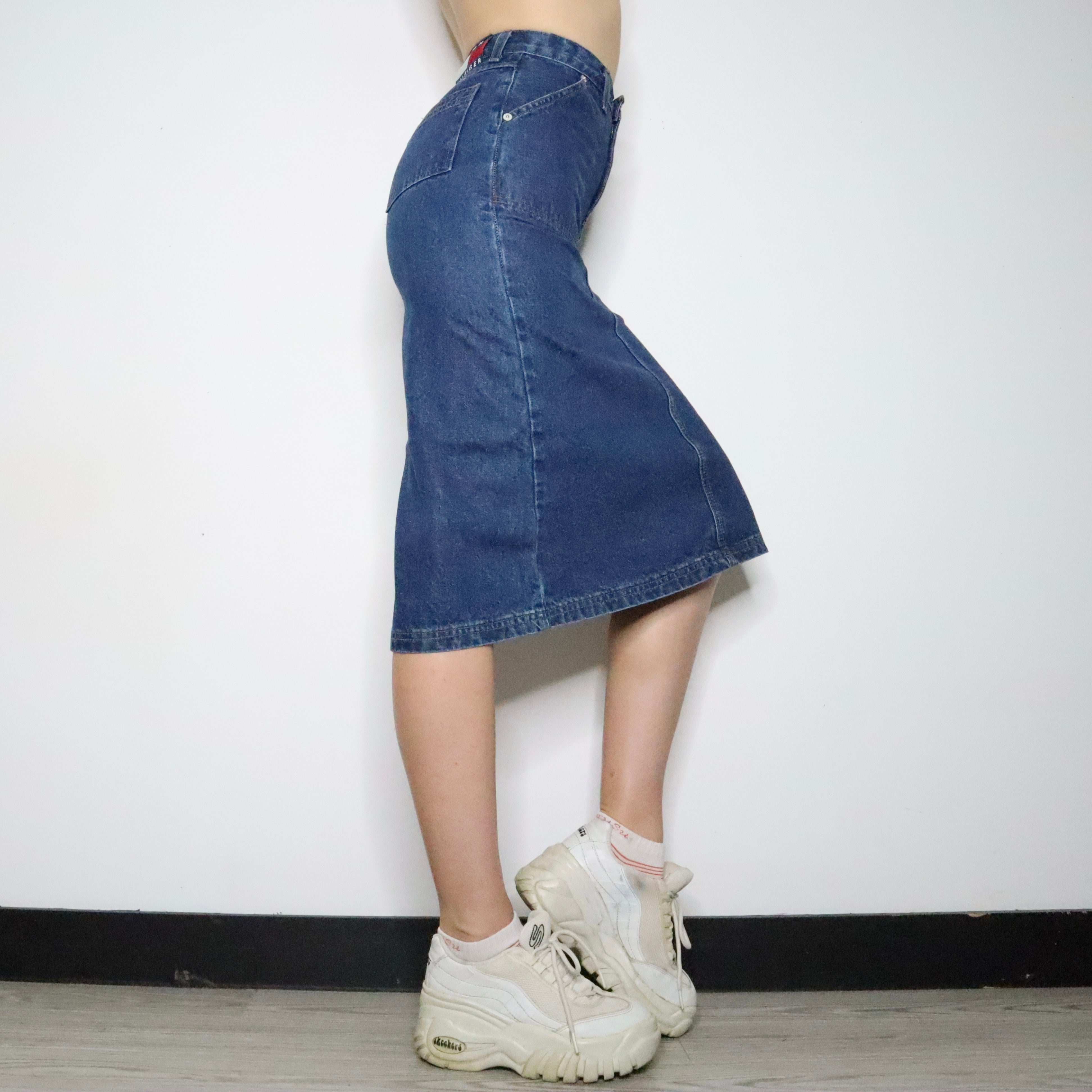 Cargo Denim Midi Skirt (XS-S)