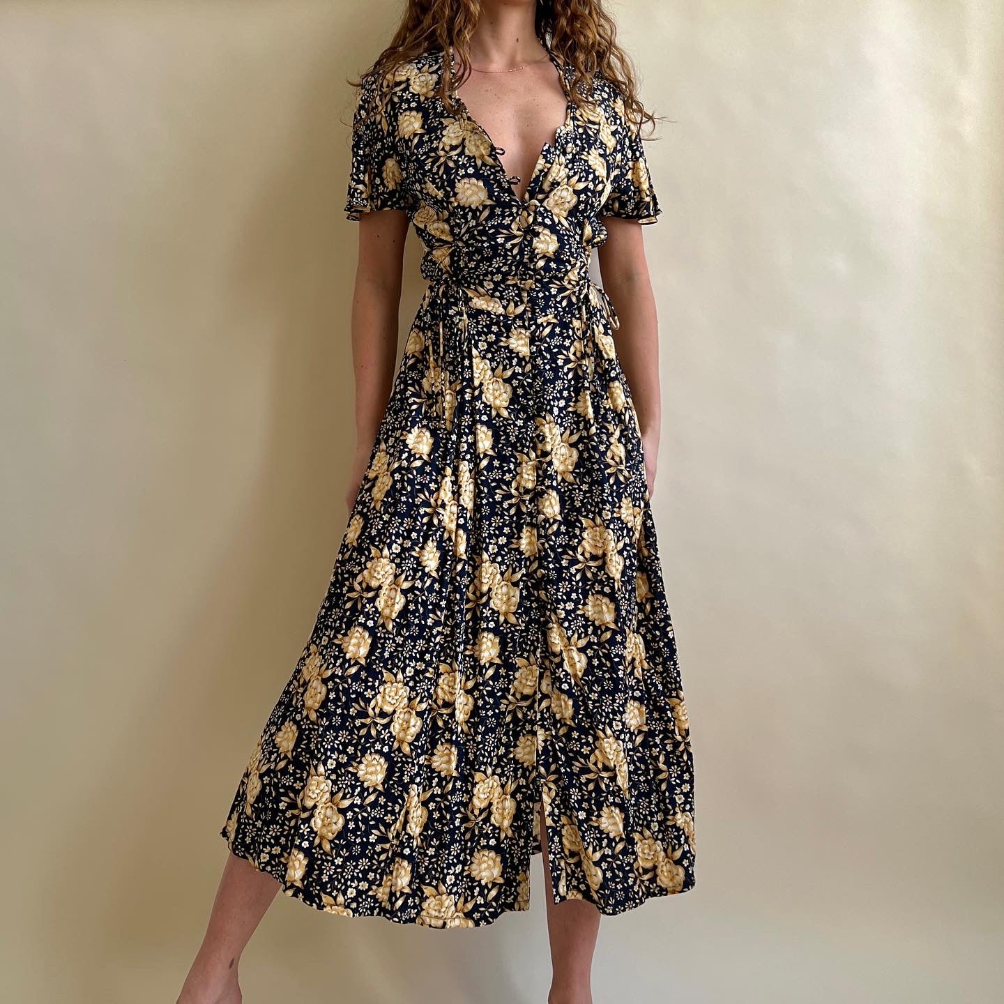 Vintage floral maxi dress