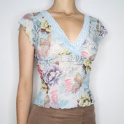 Light Blue Mesh Blouse (M-L)