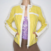 Yellow Leather Racer Jacket (M-L)