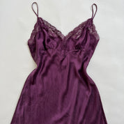 Plum silk midi slip
