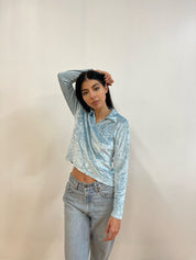 Crushed velvet top