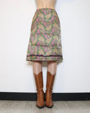 French Paisley Midi Skirt (XS) 