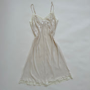 Ivory silk midi slip