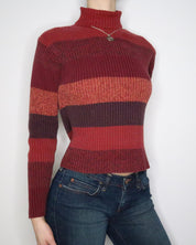 Red Striped Turtleneck (Medium) 