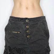 Grunge Cargo Midi Skirt (Medium) 