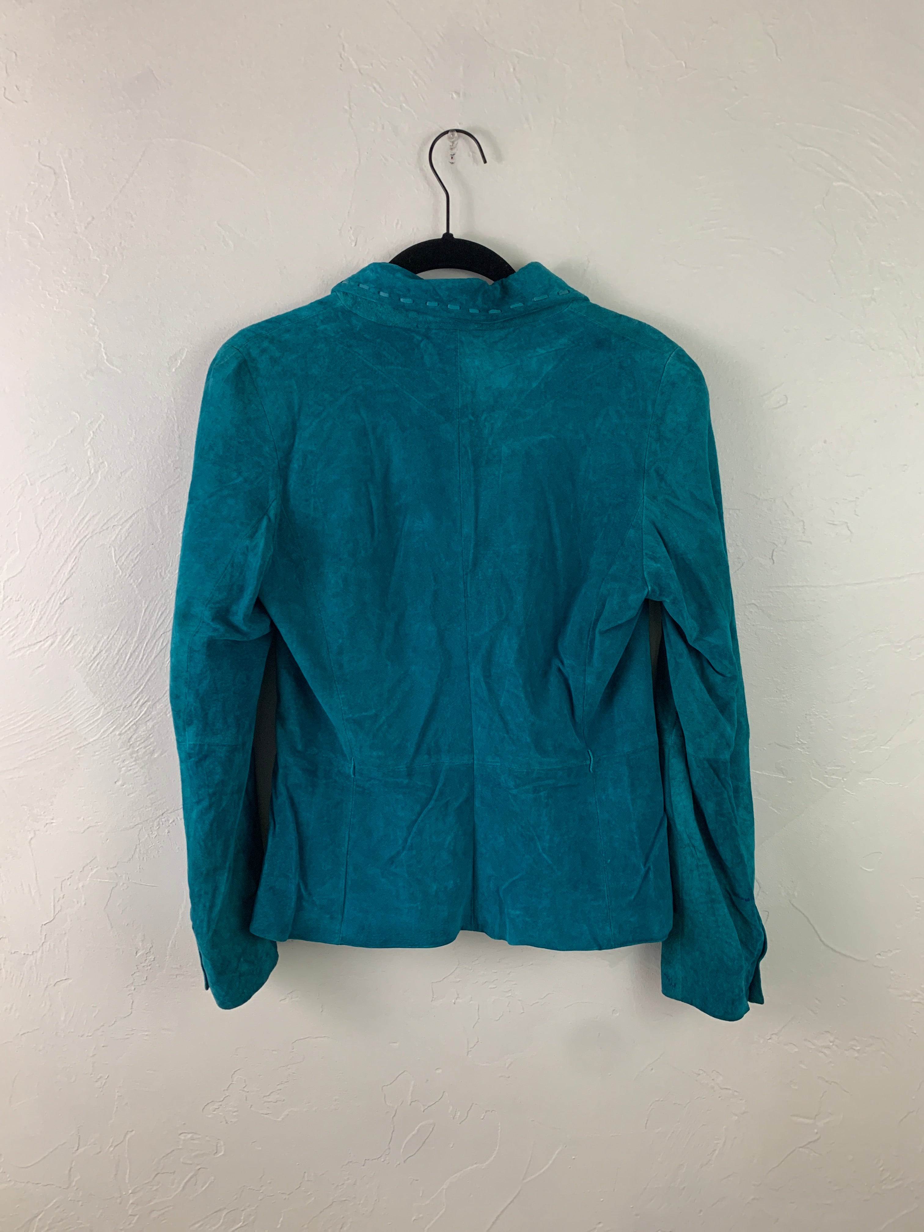 Aquamarine suede jacket