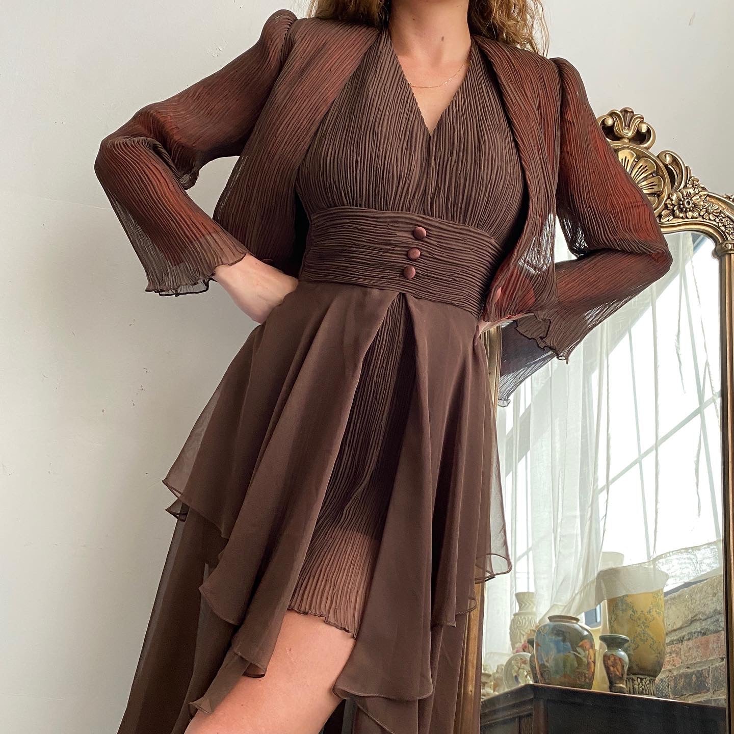 90s formal dress Vintage & jacket set – Holy Thrift style_id_L14174 Size:40C Hand or gentle machine First look at Katie