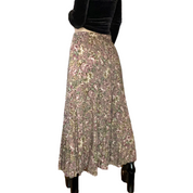 Vintage floral button up maxi skirt
