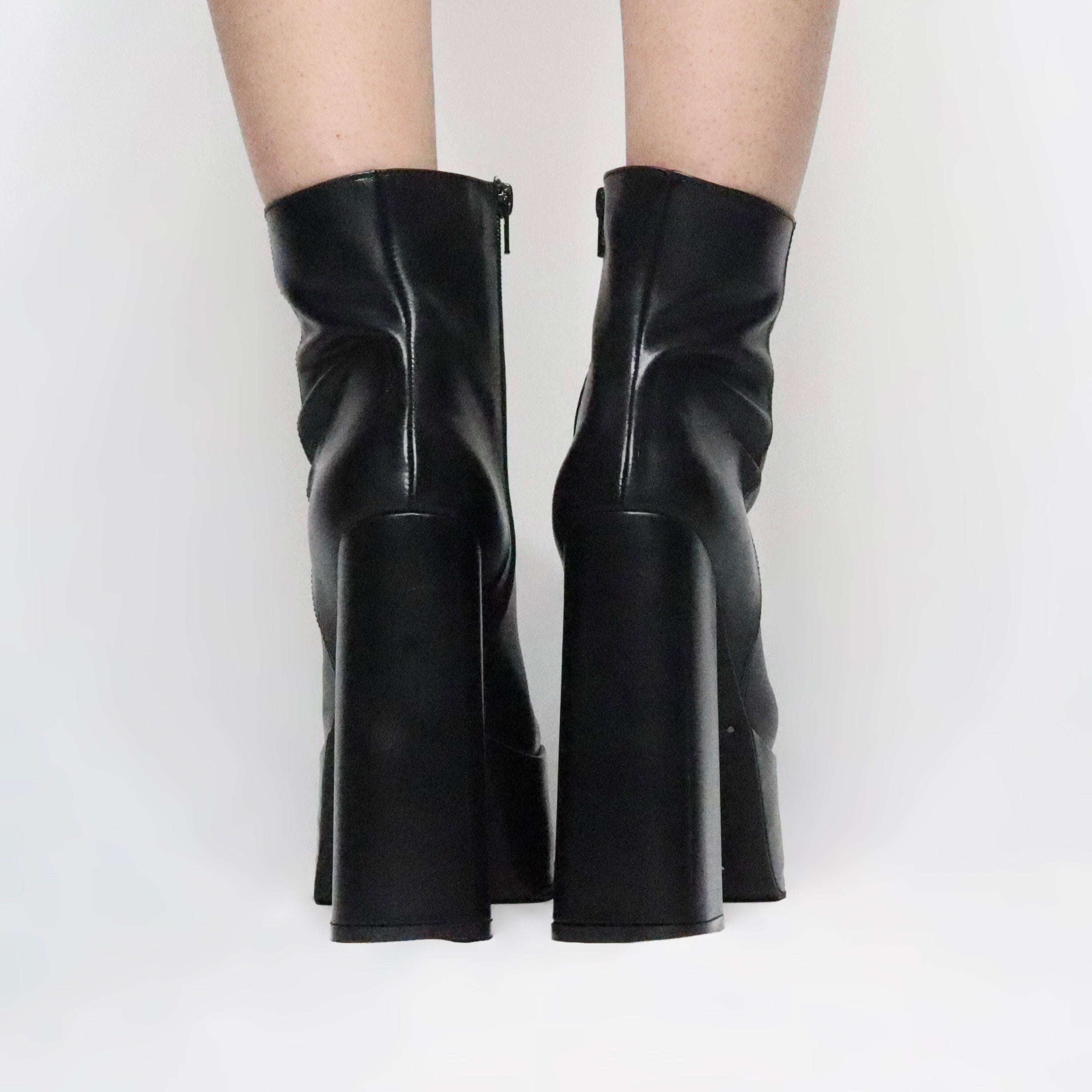 Black Platform Boots (7.5 US/38 EU)