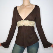 Guess Brown Boho Blouse (Large)