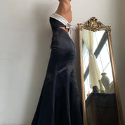 B&w satin formal dress (sample)