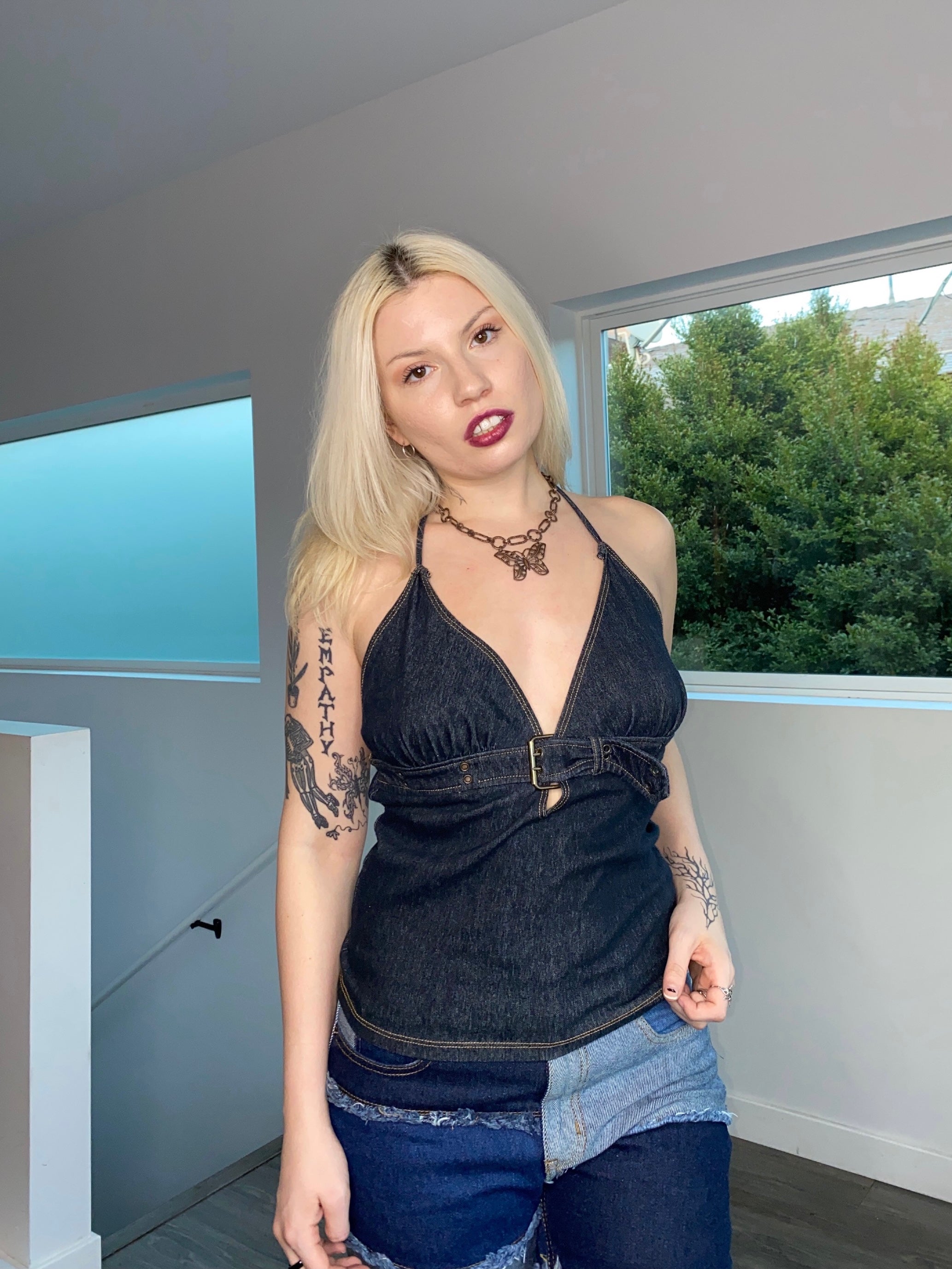 Denim Halter Top