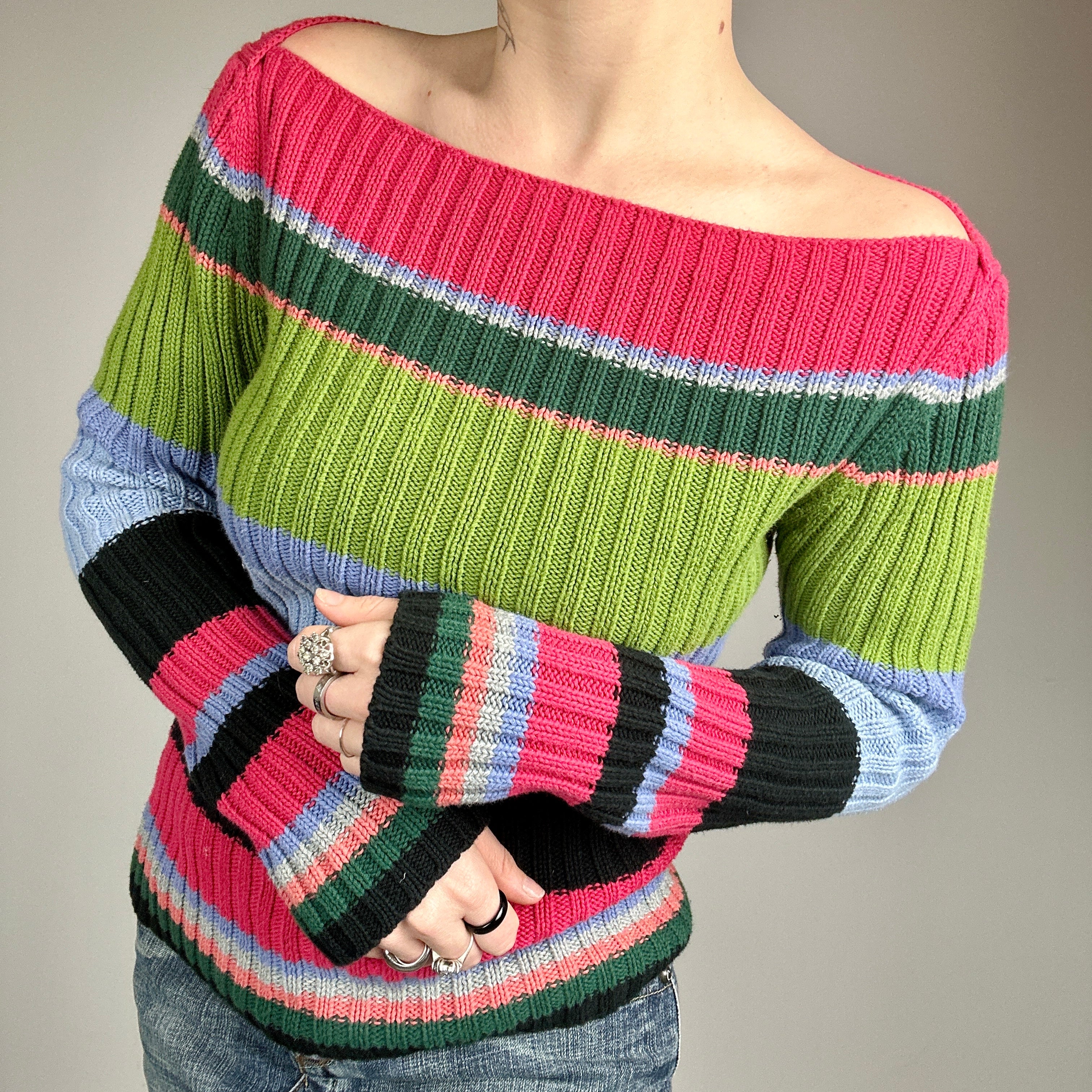 Early 2000s Striped Knit Sweater