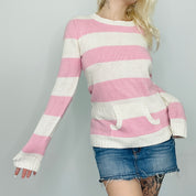 Y2k Striped Sweater (S/M)