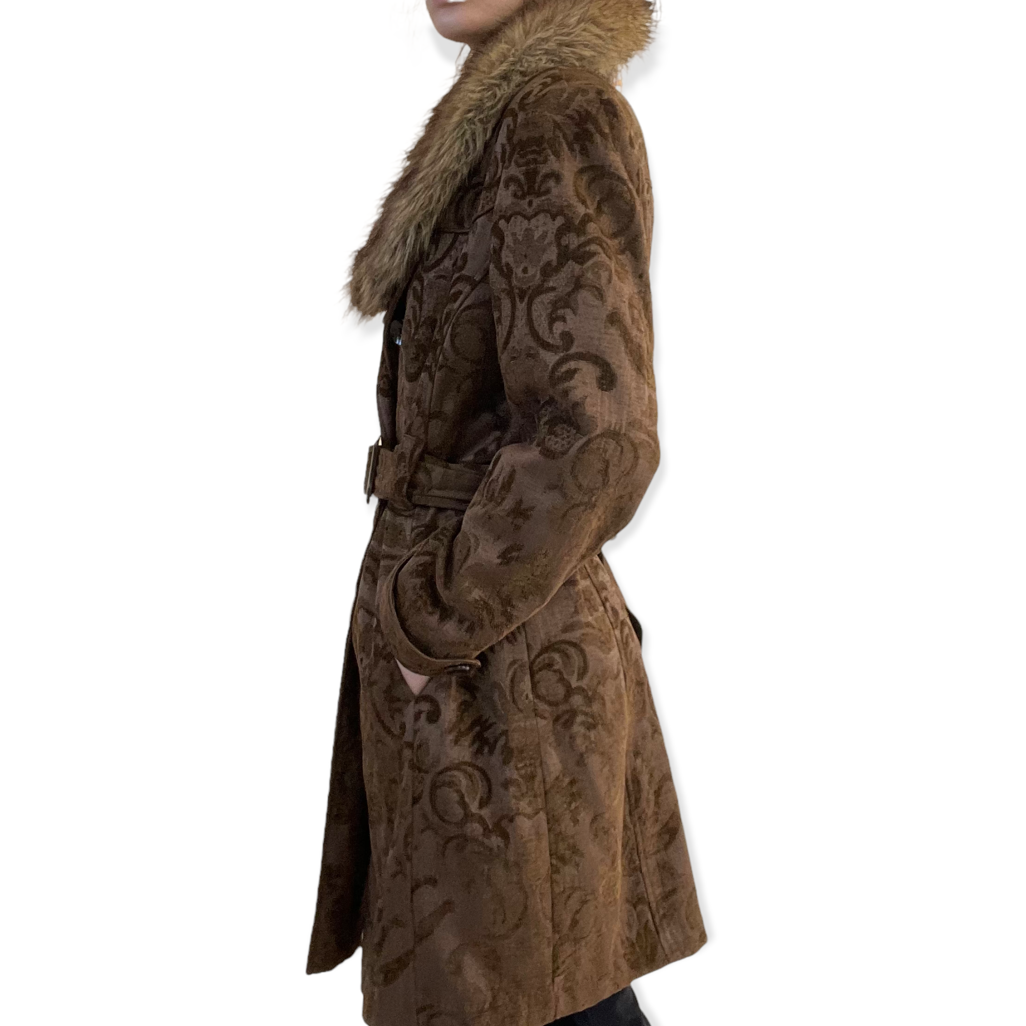 Vintage fur trench