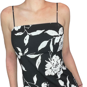 Black and white floral maxi