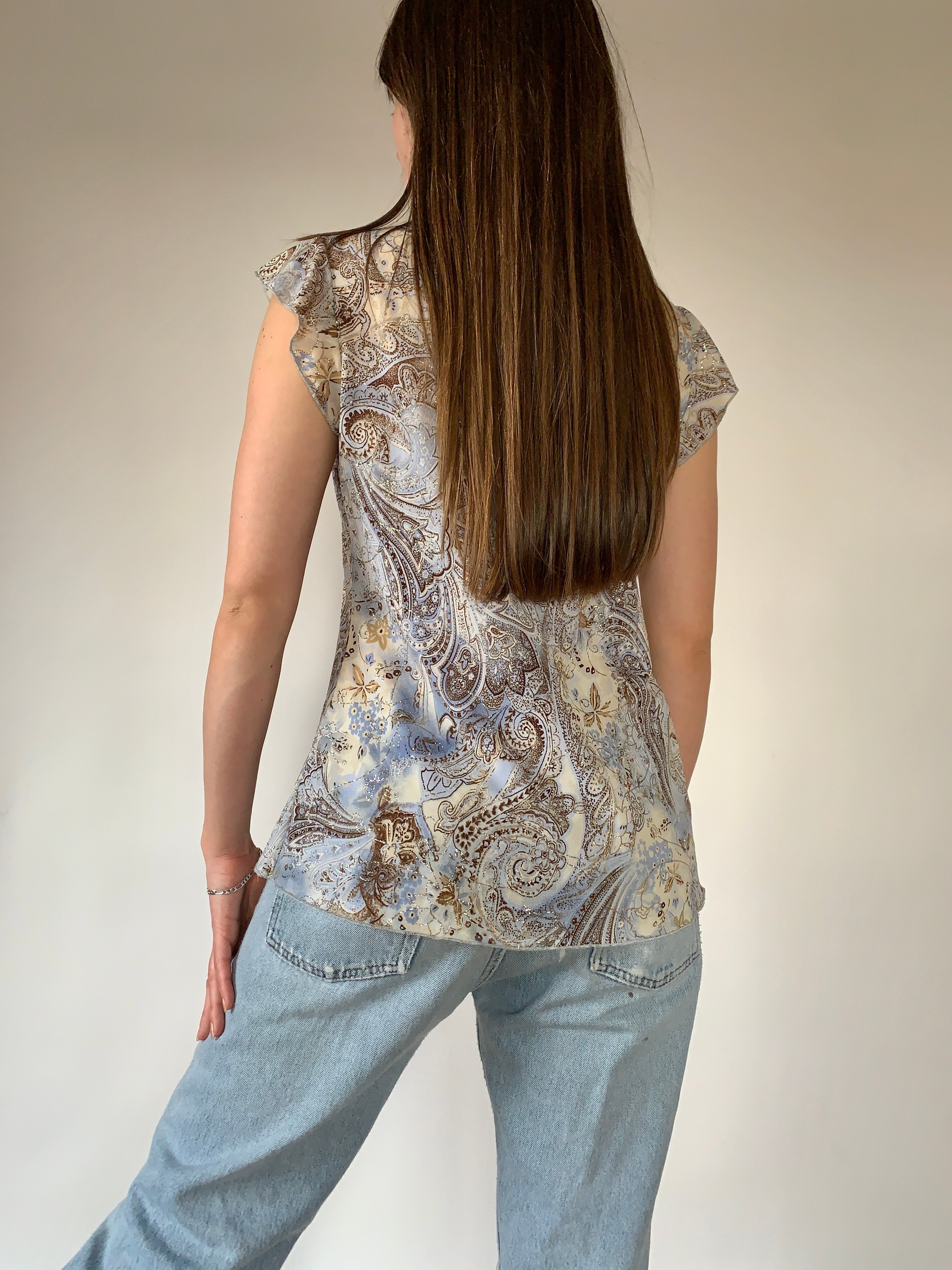 Y2K Paisley Top