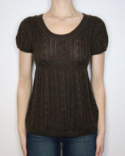 Tommy Hilfiger Brown Babydoll Sweater (M-L)