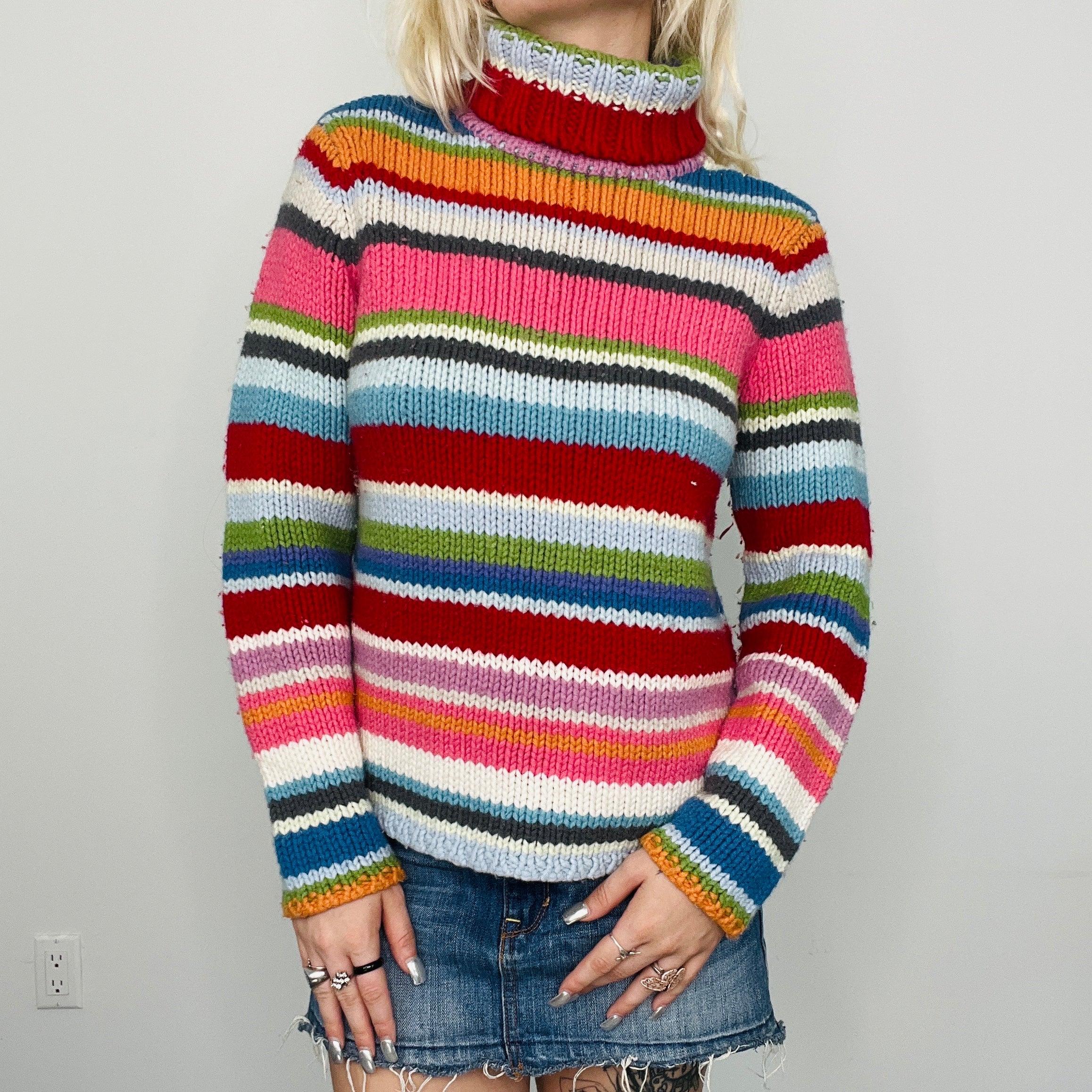 GAP Rainbow Chunky Knit Sweater