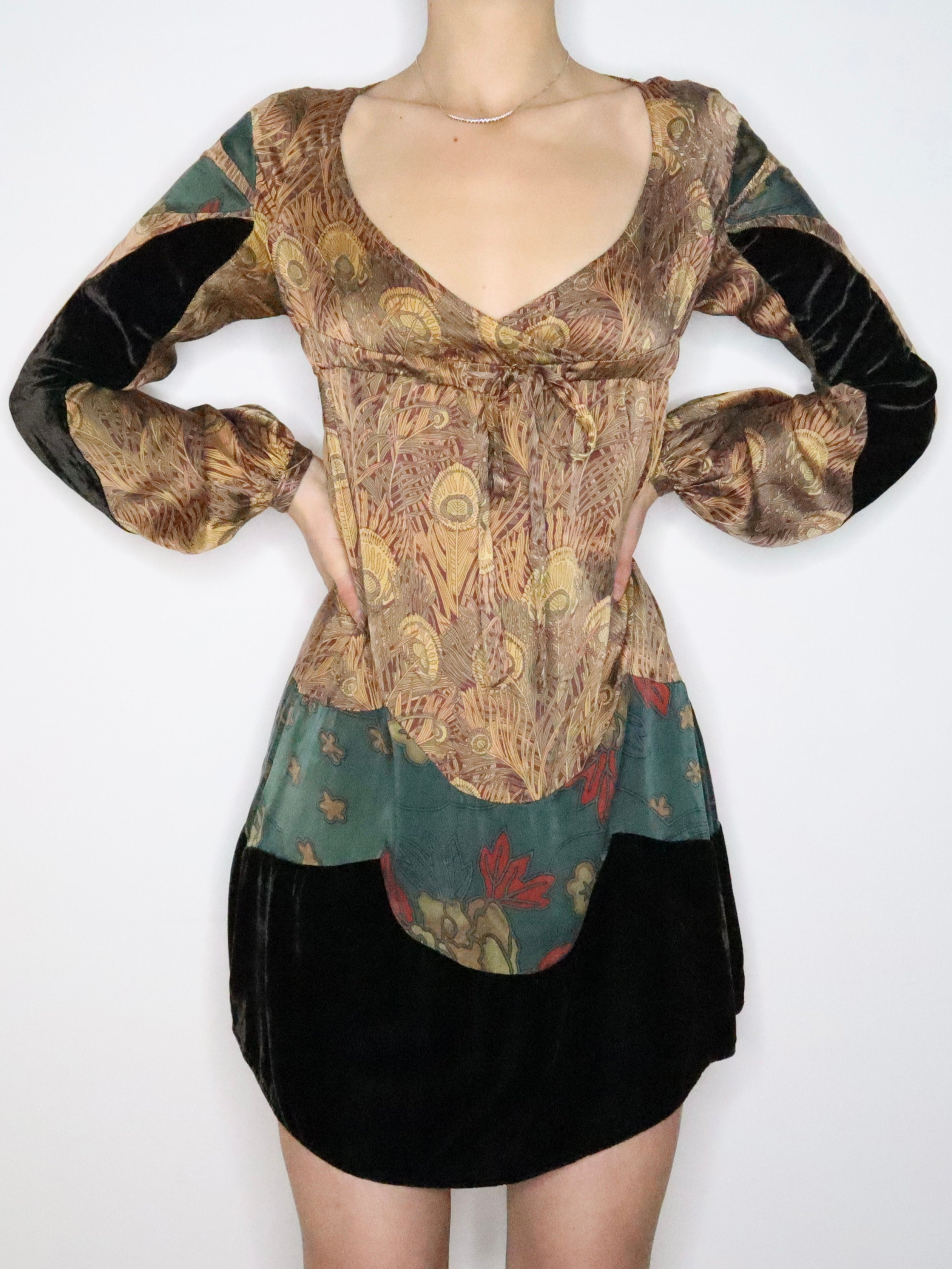 Custo Barcelona Silk Babydoll Dress (S-M) 