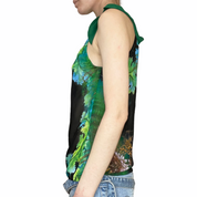 floral mesh top