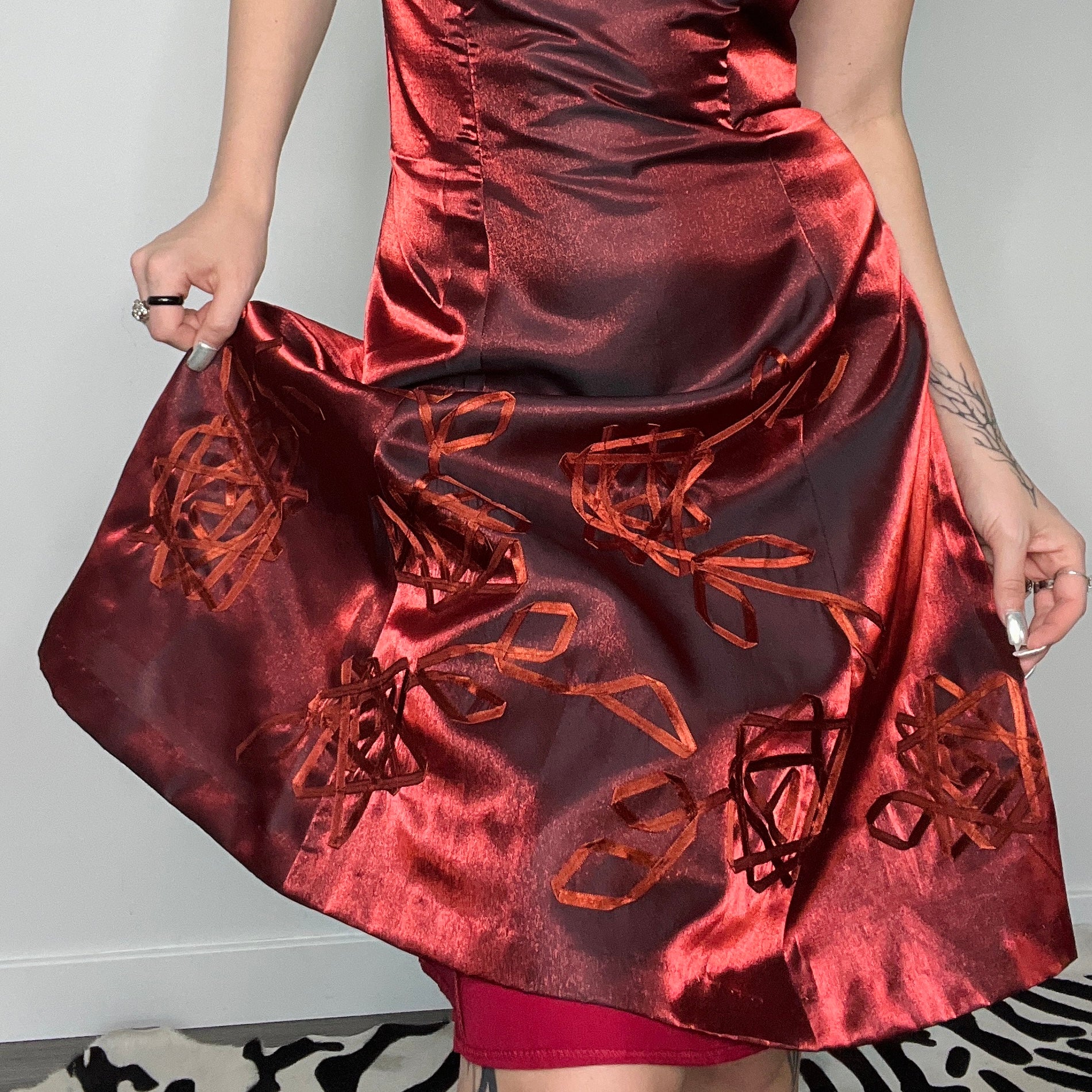 Vintage Metallic Cocktail Gown (S)