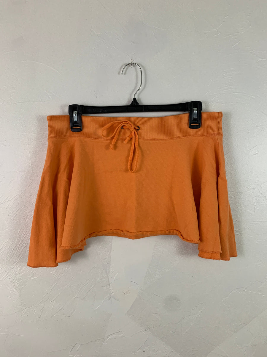 Y2K orange sweat skirt