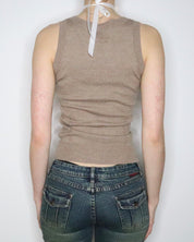 Tan Knit Tank Top (Small) 