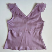 Lavender silk blouse L