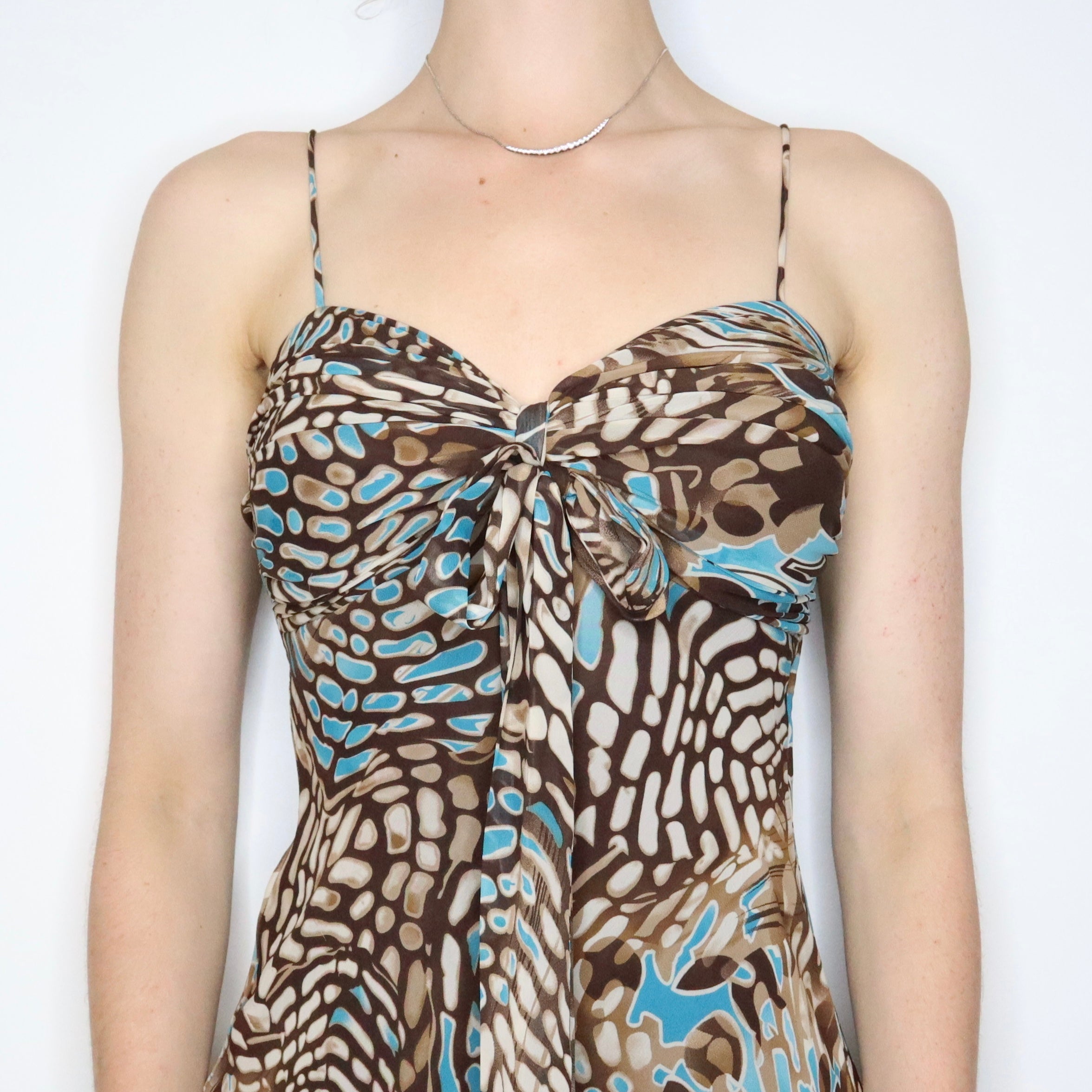 Y2K Print Midi Dress (S-M)