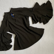 Vintage ruffle sleeve top