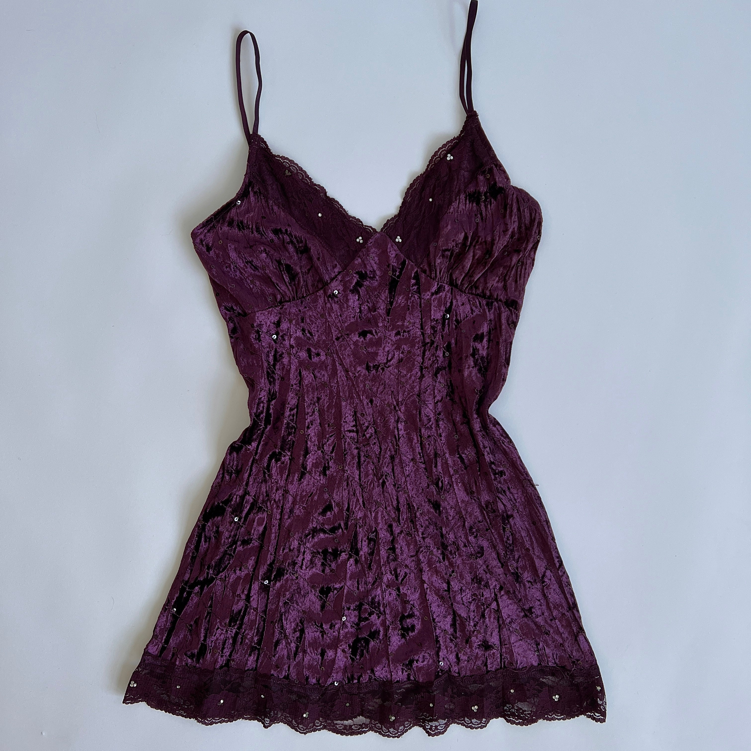 00s velvet plum sequin cami (M)