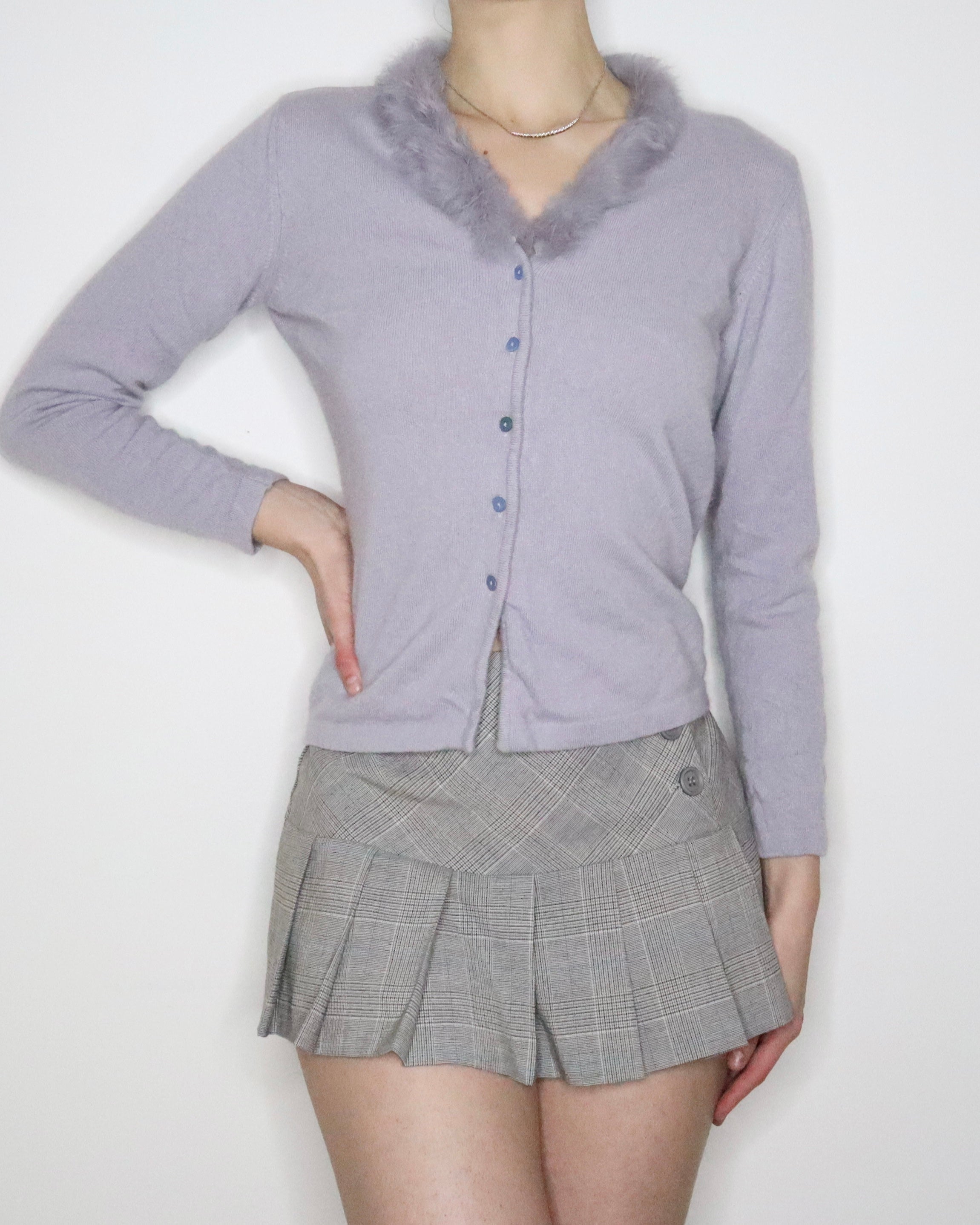 Italian Pale Lavender Cardigan (M-L) 