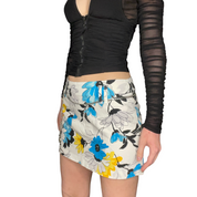 vintage floral mini skirt