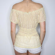 Lace Milkmaid Blouse (L-XL) 