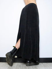Slinky Black Maxi Skirt (Medium) 