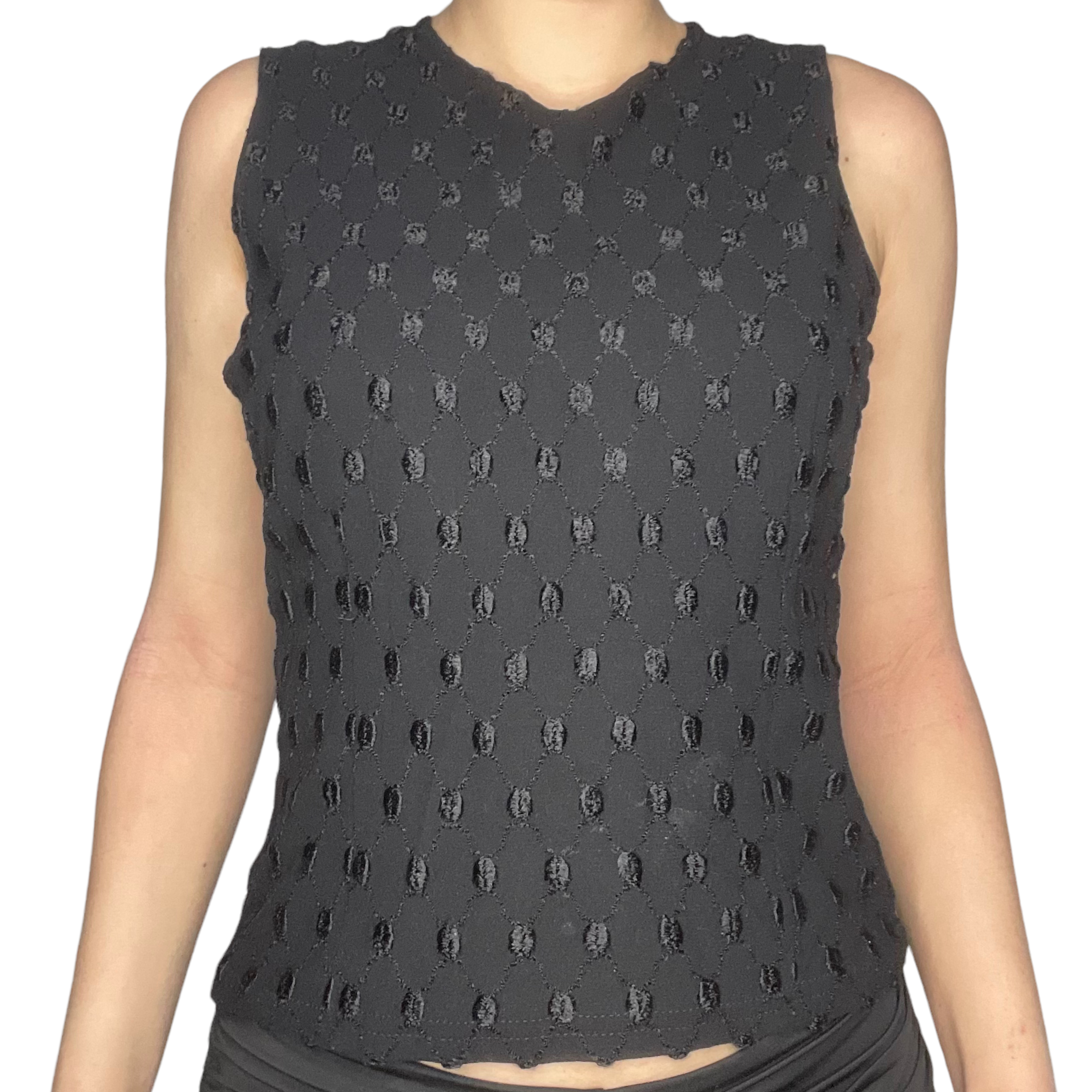 dainty embroidery tank