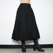 Black Tiered Maxi Skirt (XS-S)