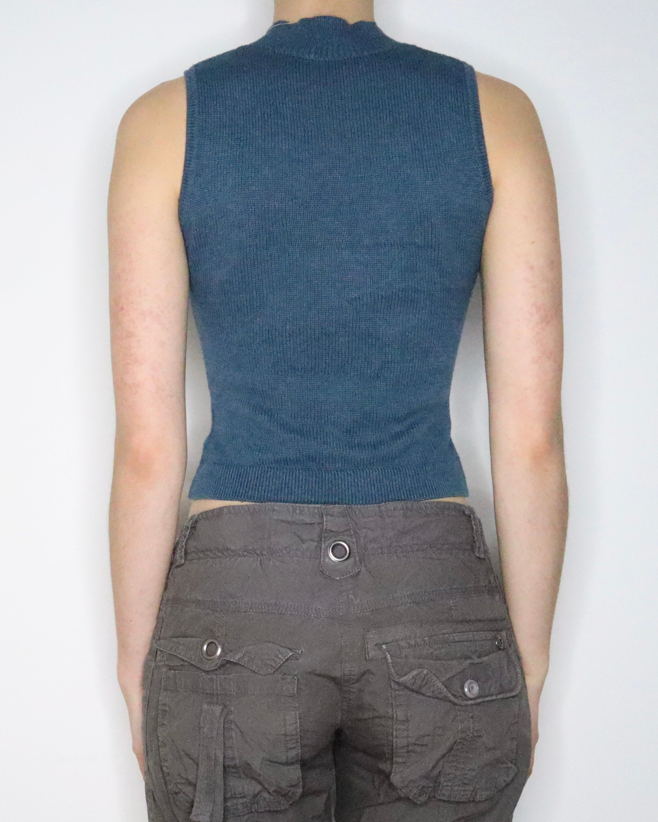 Blue Sleeveless Sweater (Small)