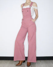 70s Pink Corduroy Overalls (S)