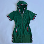 Green sporty mini dress