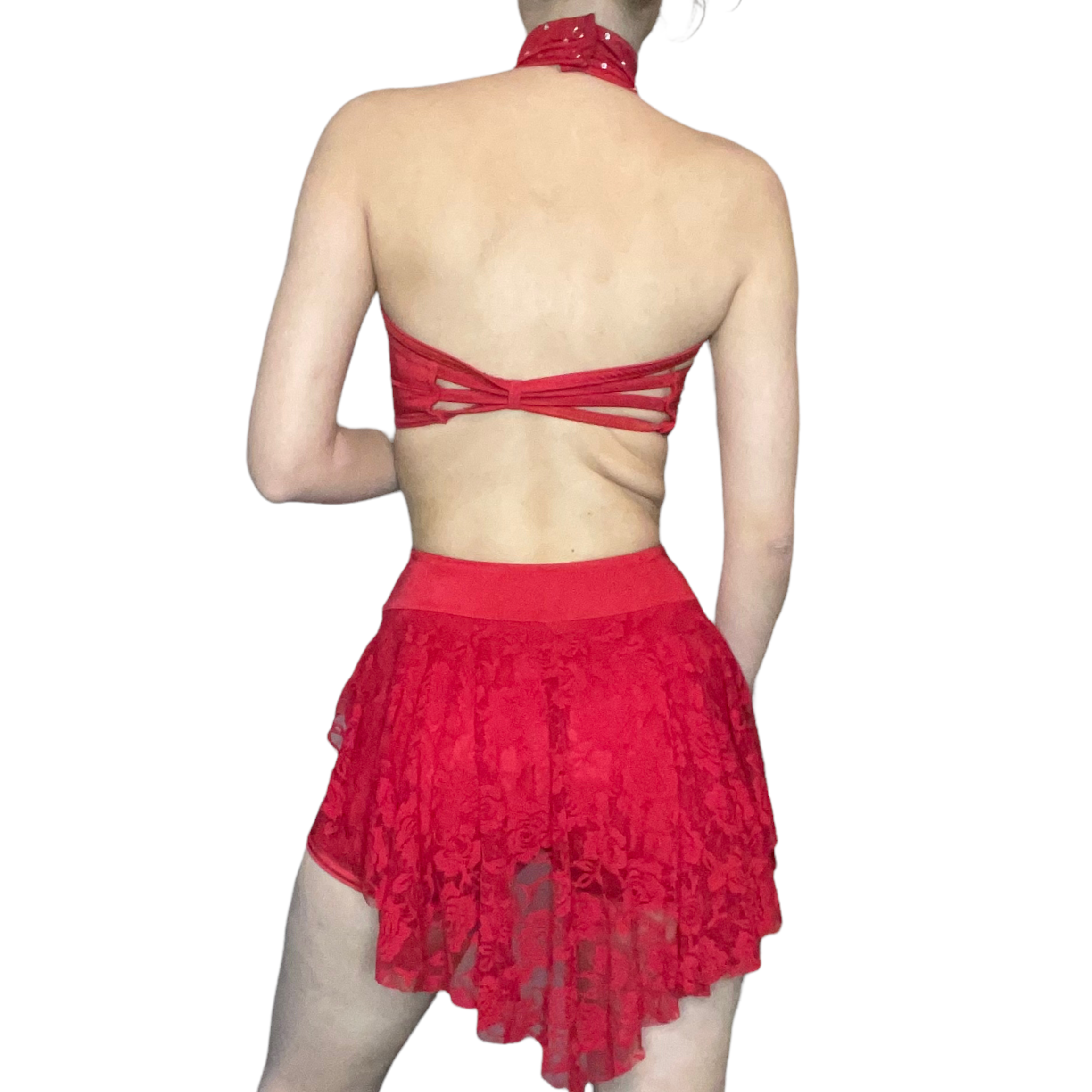 Cut out figure skating romper