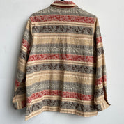 Woven floral stripe shirt