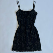 Y2k black glitter mini dress (XL)