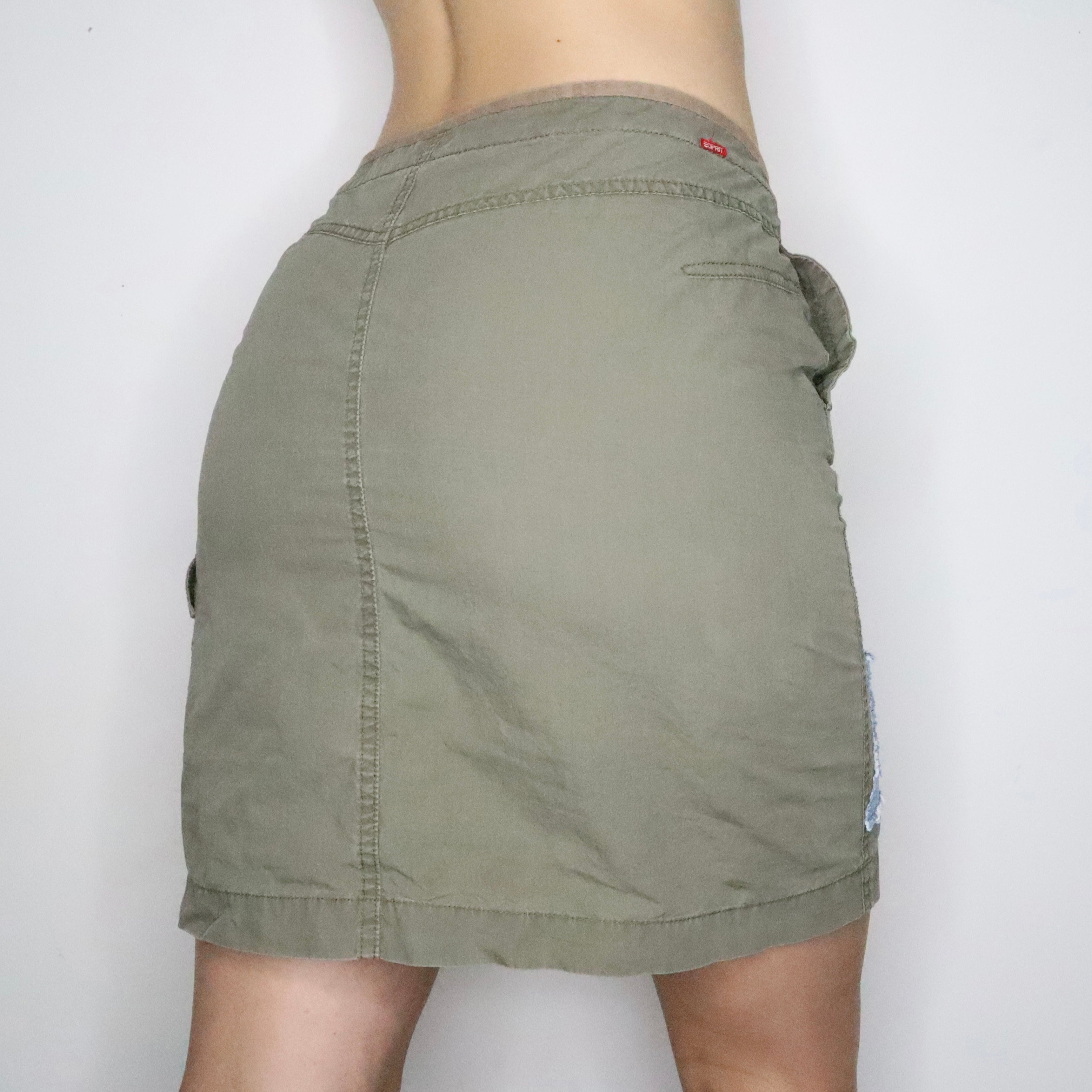Khaki Green Cargo Skirt (S-M)