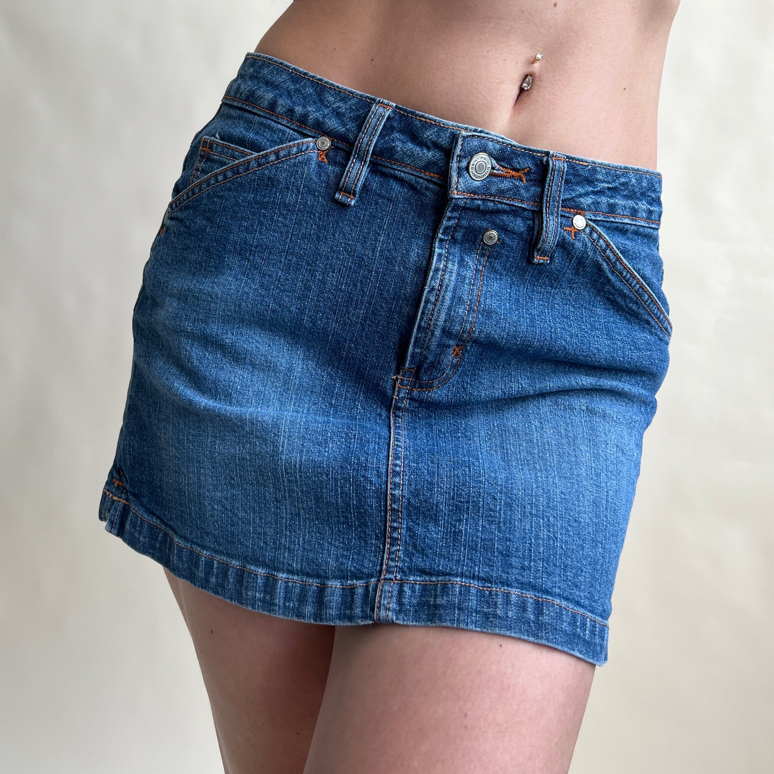 denim mini skirt sz L