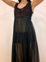 Sheer Black Maxi